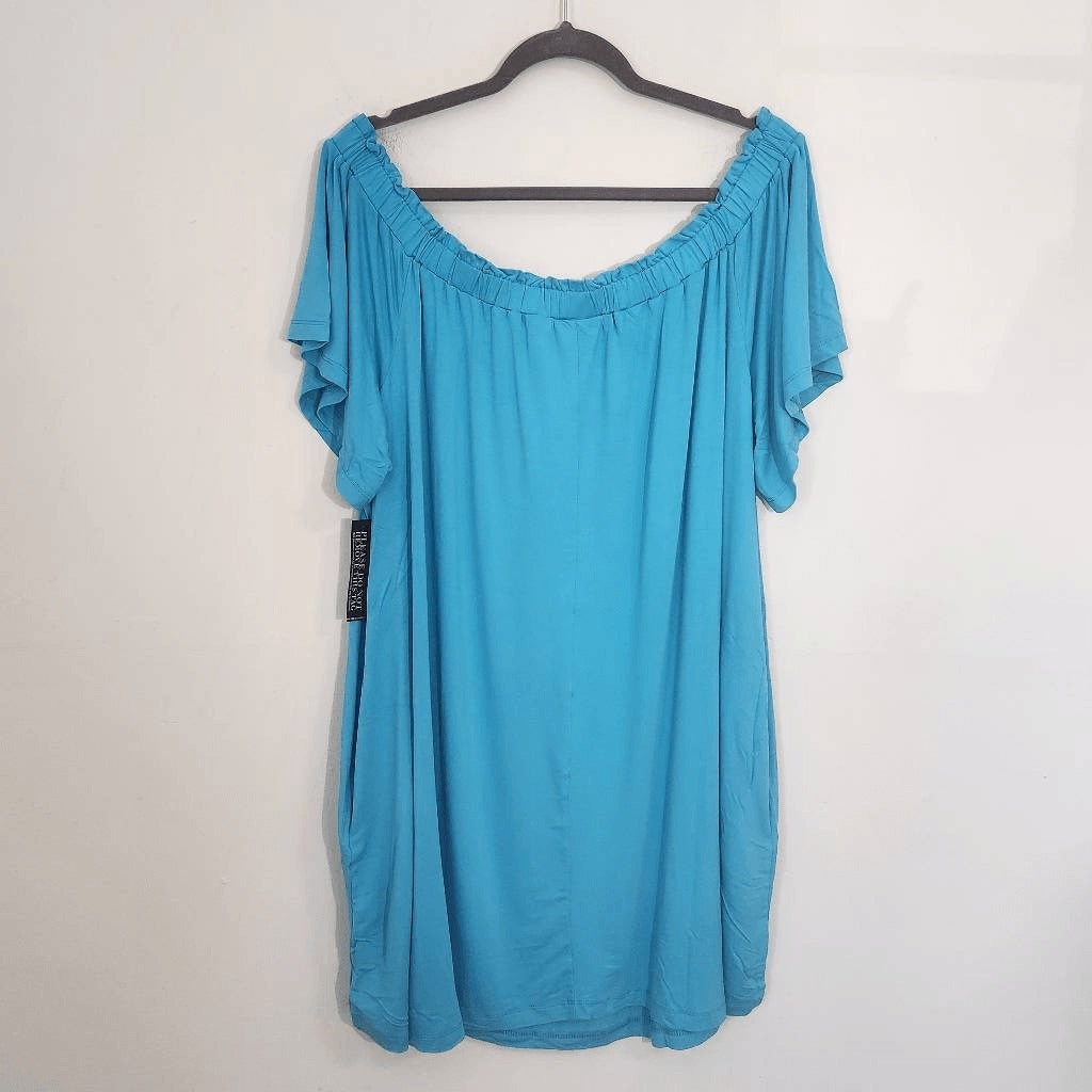 New York & Co. Blue Off-The-Shoulder Dress NWT Size XXL Plus Size Blue Dress