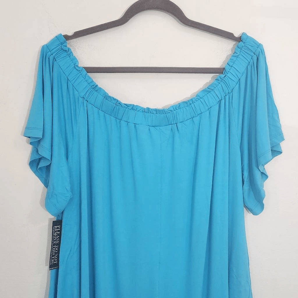 New York & Co. Blue Off-The-Shoulder Dress NWT Size XXL Plus Size Blue Dress