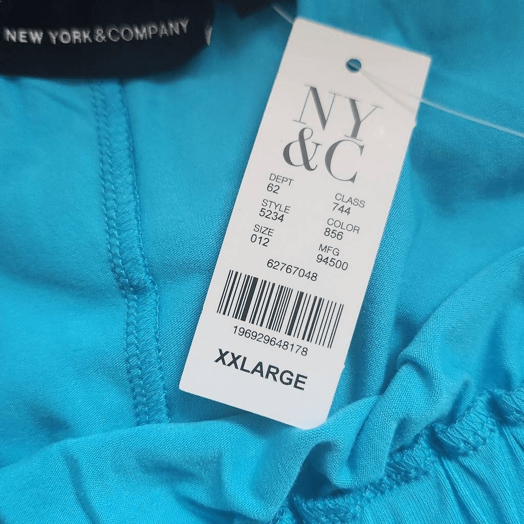 New York & Co. Blue Off-The-Shoulder Dress NWT Size XXL Plus Size Blue Dress