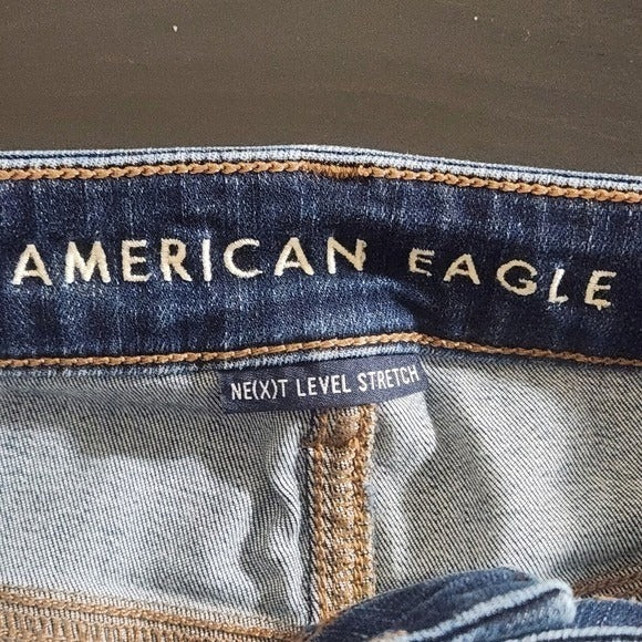 American Eagle Outfitters Women's Dark Wash Denim Shorts Size 2 Cut-off Shorts