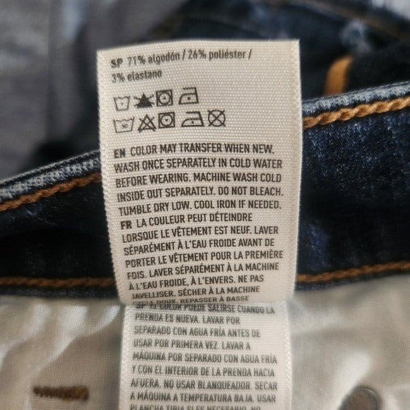 American Eagle Outfitters Women's Dark Wash Denim Shorts Size 2 Cut-off Shorts