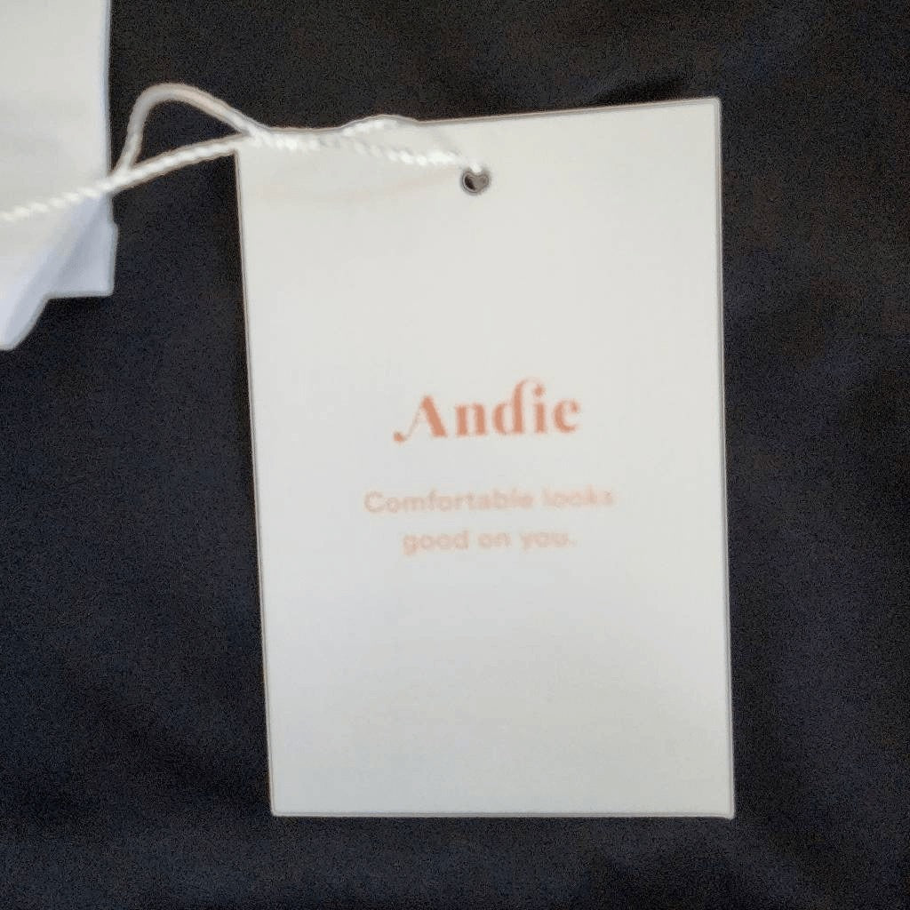 Andie Snakeskin Print Swim Bottom NWT Medium Cream and Black Bikini Bottom