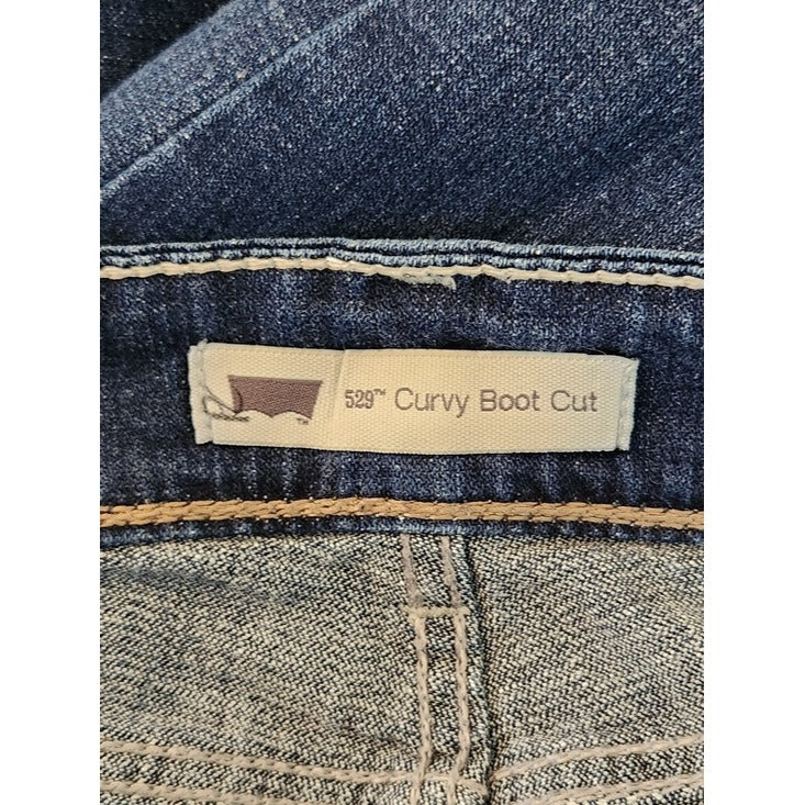Levi's Dark Wash 529 Curvy Bootcut Jeans Size 8