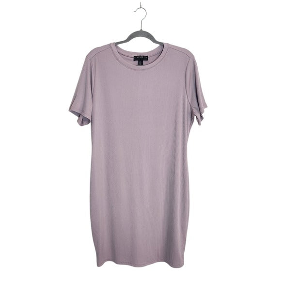Forever 21 Lavender Mini Ribbed T-Shirt Dress Size 2X
