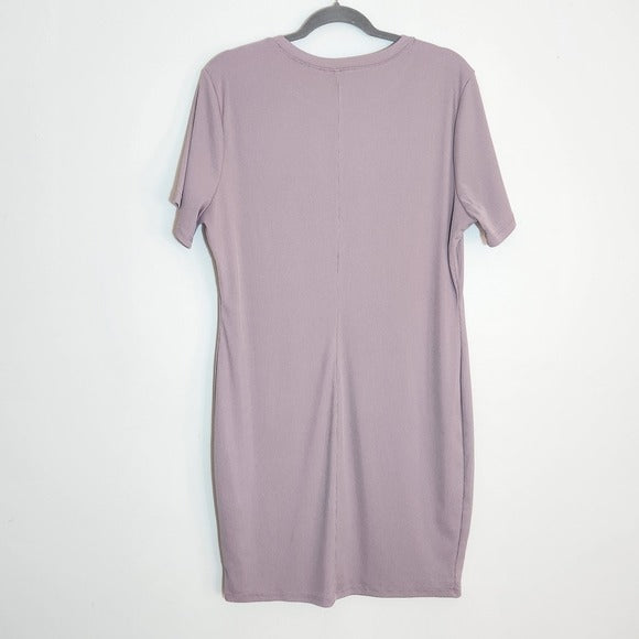 Forever 21 Lavender Mini Ribbed T-Shirt Dress Size 2X