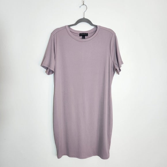 Forever 21 Lavender Mini Ribbed T-Shirt Dress Size 2X