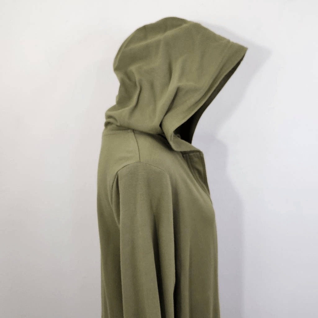 D&Co. Olive Green Hoodie Size Small Green Hoodie Pullover with Snaps