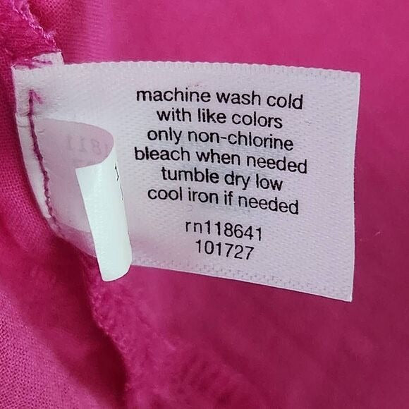 Lane Bryant Hot Pink Swiss Dot Cotton Blouse Size 20