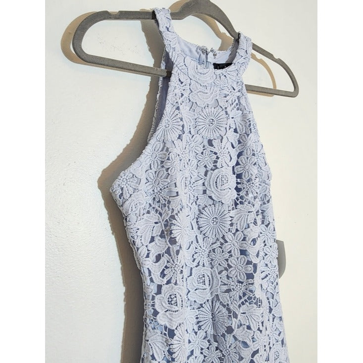 Lulus Light Blue Lace Mini Cocktail Dress Size Medium NWT Wedding Guest Dress