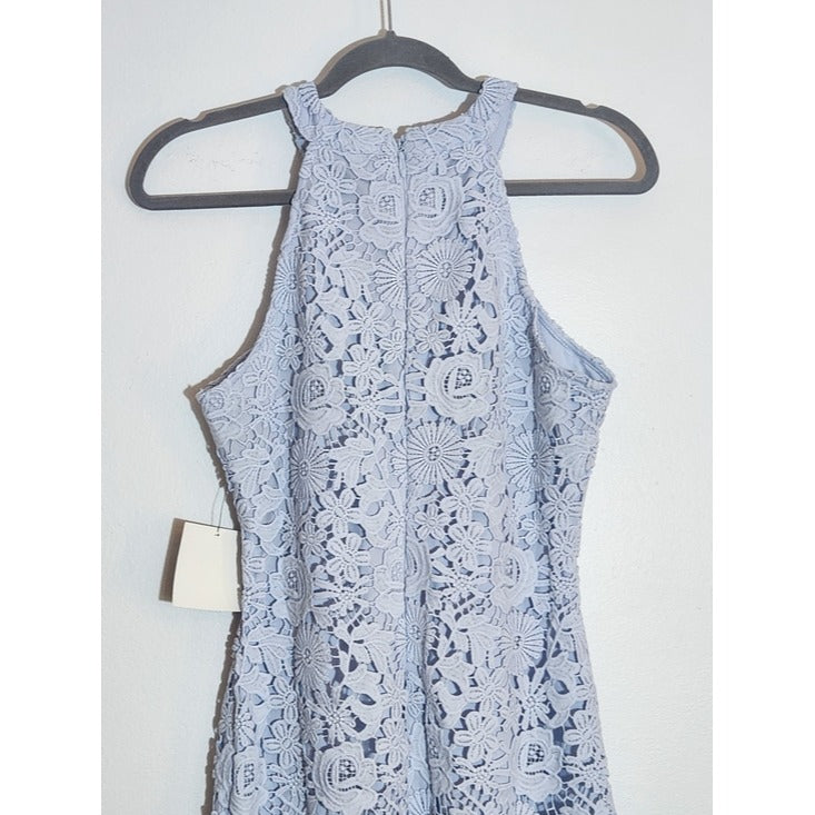 Lulus Light Blue Lace Mini Cocktail Dress Size Medium NWT Wedding Guest Dress