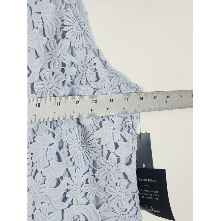 Lulus Light Blue Lace Mini Cocktail Dress Size Medium NWT Wedding Guest Dress