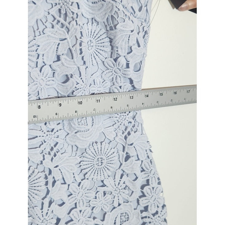 Lulus Light Blue Lace Mini Cocktail Dress Size Medium NWT Wedding Guest Dress