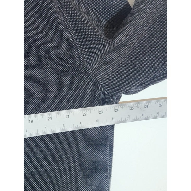 Banana Republic Mens Charcoal Gray Coat with Black Nylon Hoodie Size XL