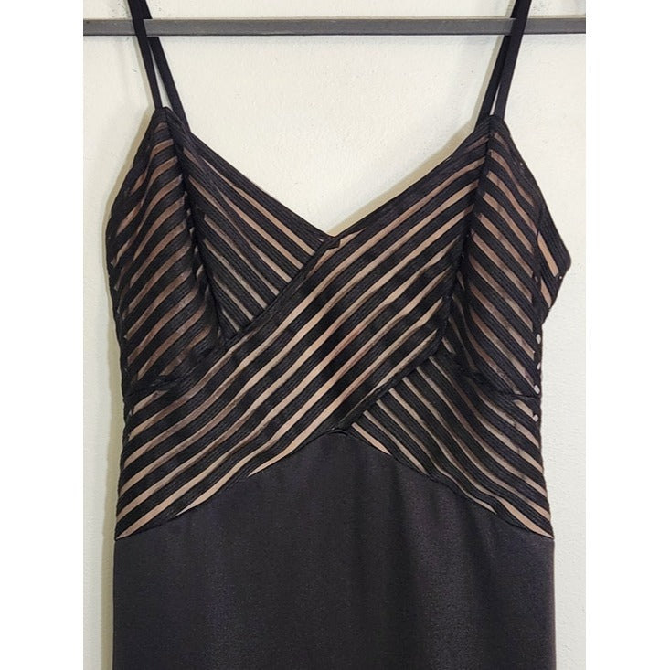 Haute Fox Black and Nude Bodycon Cocktail Dress Size 1XL NWOT