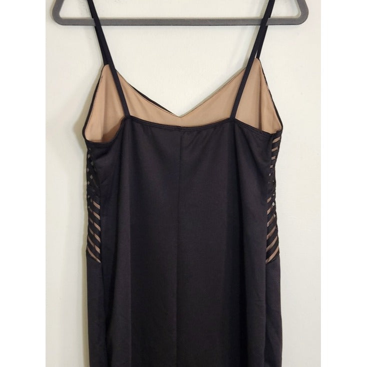 Haute Fox Black and Nude Bodycon Cocktail Dress Size 1XL NWOT
