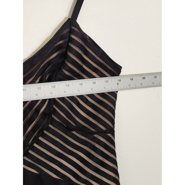 Haute Fox Black and Nude Bodycon Cocktail Dress Size 1XL NWOT