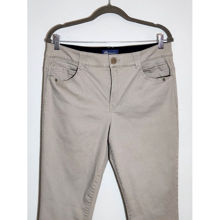Democracy ABSolution Khaki Slim Fit Pants Size 14 Petite