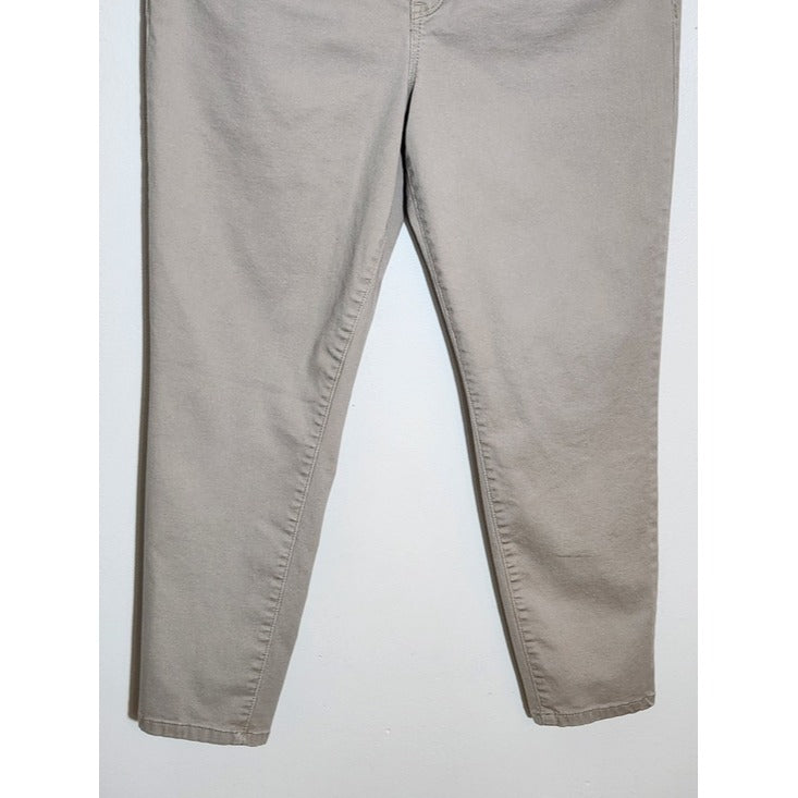 Democracy ABSolution Khaki Slim Fit Pants Size 14 Petite