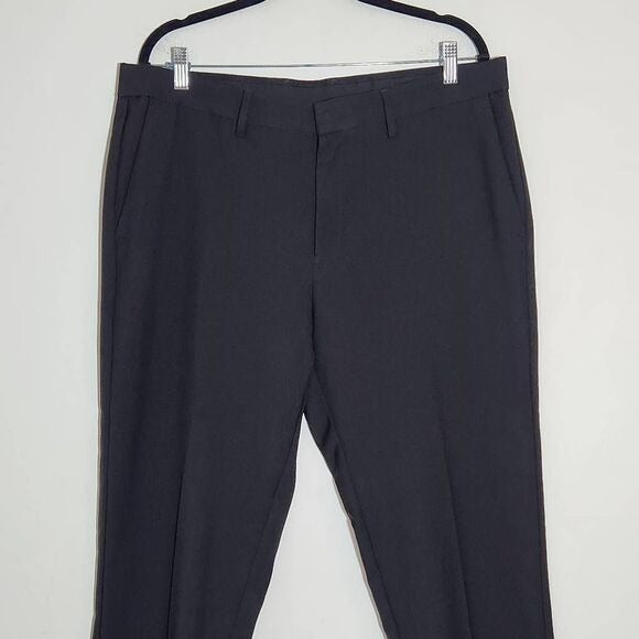 Kenneth Cole Reaction Black Slim Fit Performance Dress Pant Size 36 X 30