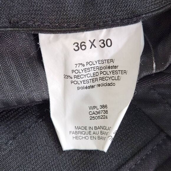 Kenneth Cole Reaction Black Slim Fit Performance Dress Pant Size 36 X 30