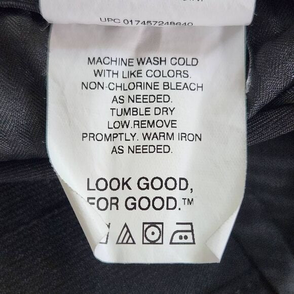 Kenneth Cole Reaction Black Slim Fit Performance Dress Pant Size 36 X 30