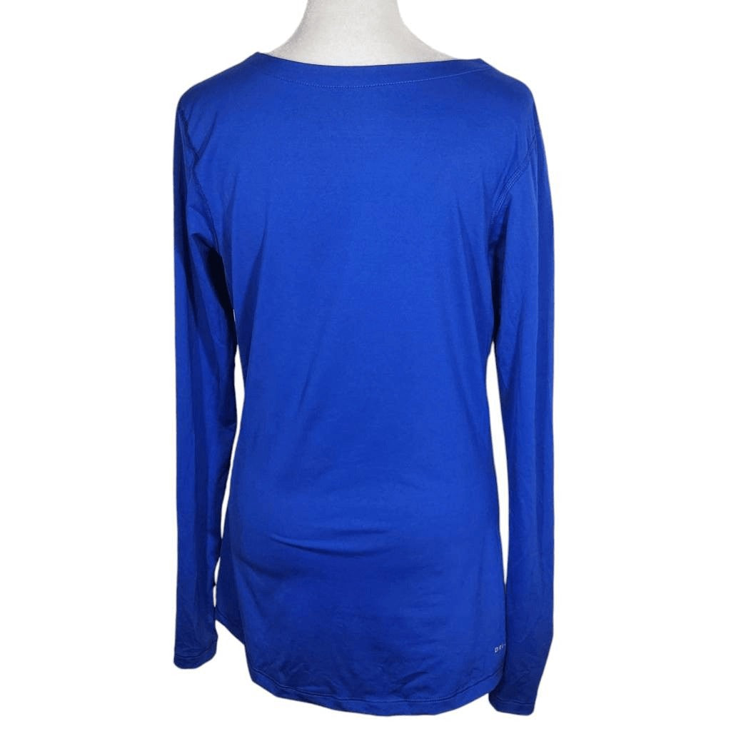 Nike Blue Long Sleeve Athletic Tee Size Large Nike Pro Blue Tee