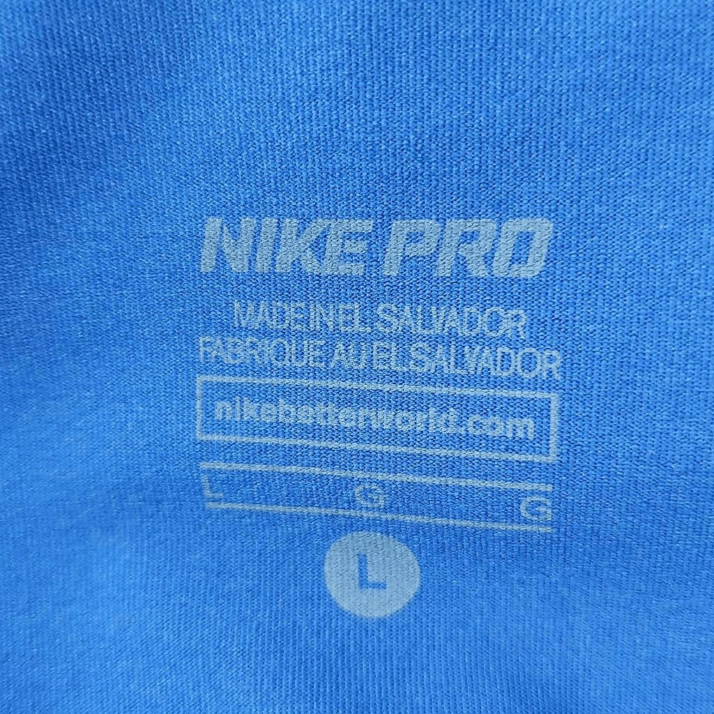 Nike Blue Long Sleeve Athletic Tee Size Large Nike Pro Blue Tee