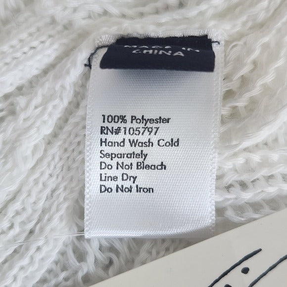 Aamie Lynn White Knit Infinity Scarf One Size White Scarf New