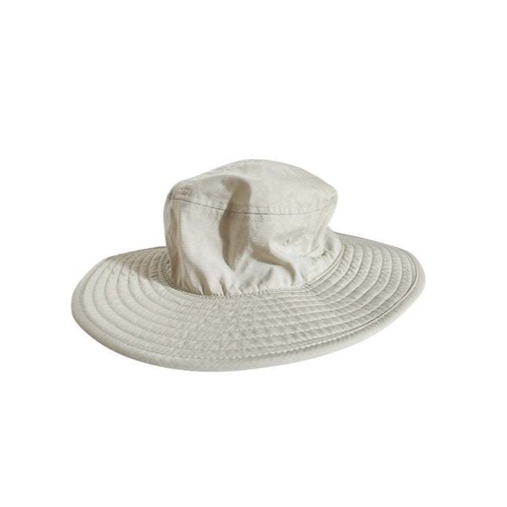 Solar Escape Cream Sun Hat with Wide Brim and Adjustable Chin Strap One Size