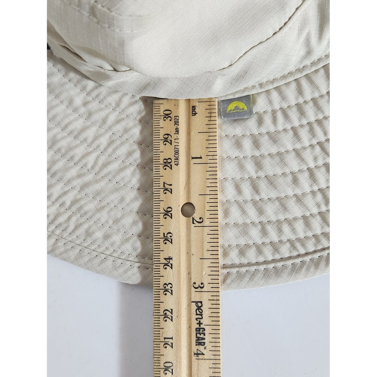 Solar Escape Cream Sun Hat with Wide Brim and Adjustable Chin Strap One Size