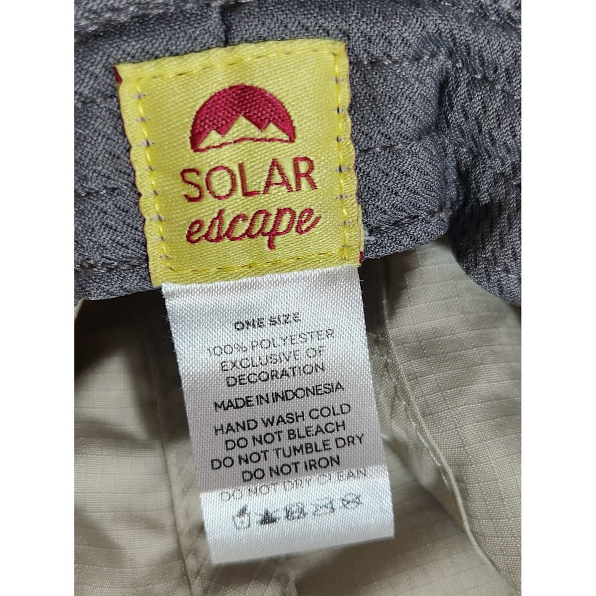 Solar Escape Cream Sun Hat with Wide Brim and Adjustable Chin Strap One Size