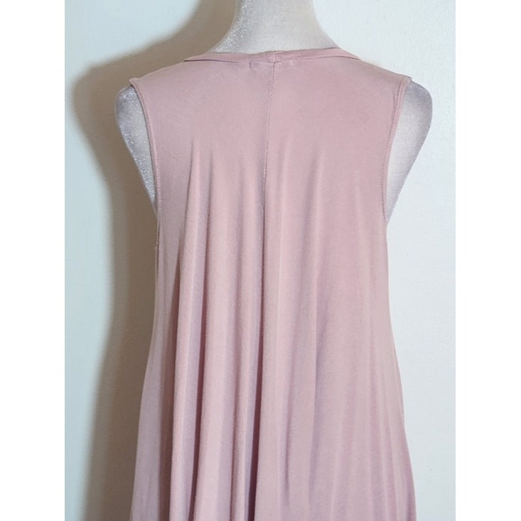 Silence + Noise Light Pink Sleeveless Swing Tunic Size Small