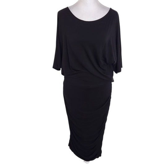 Boston Proper Black Knit Dolman Sleeve Dress Size Small