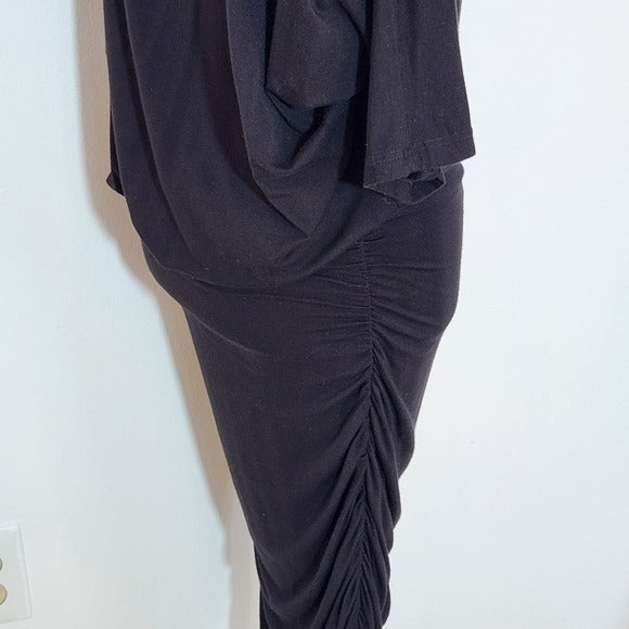 Boston Proper Black Knit Dolman Sleeve Dress Size Small