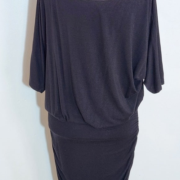 Boston Proper Black Knit Dolman Sleeve Dress Size Small