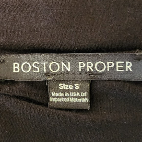 Boston Proper Black Knit Dolman Sleeve Dress Size Small