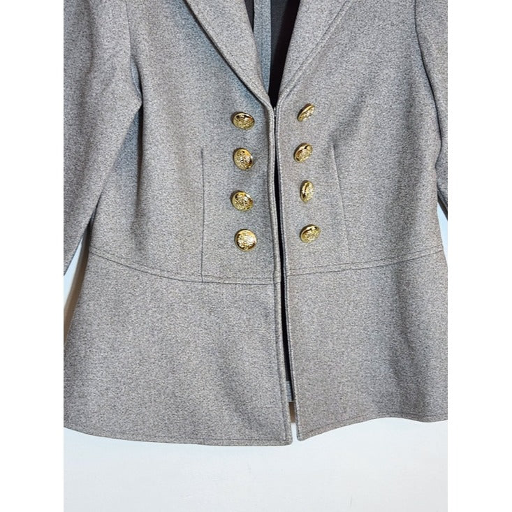 Carol Wren Gray Military Inspired Blazer Size Small Petite