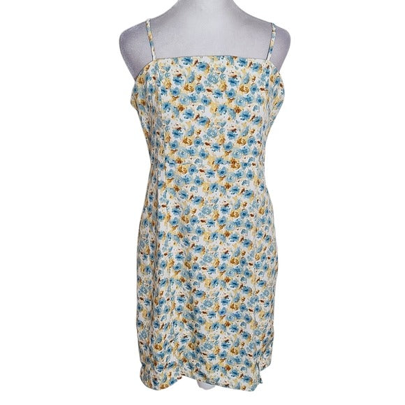 Versona White Floral Strapless Mini Dress Size 10 Wedding Guest Dress