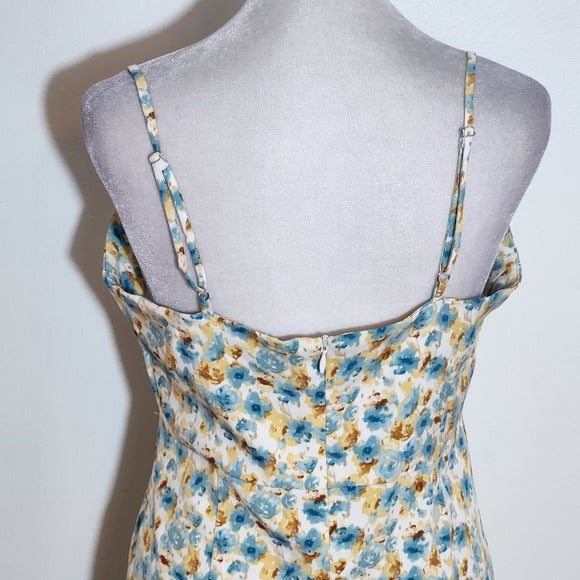 Versona White Floral Strapless Mini Dress Size 10 Wedding Guest Dress