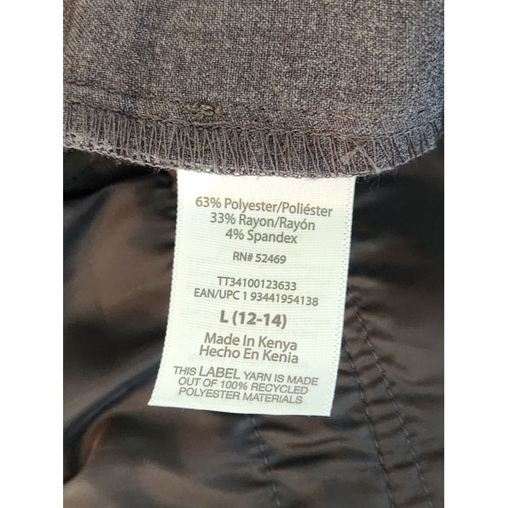 Time and Tru Womens Gray Straight Leg Trousers Size Large 12-14 NWT