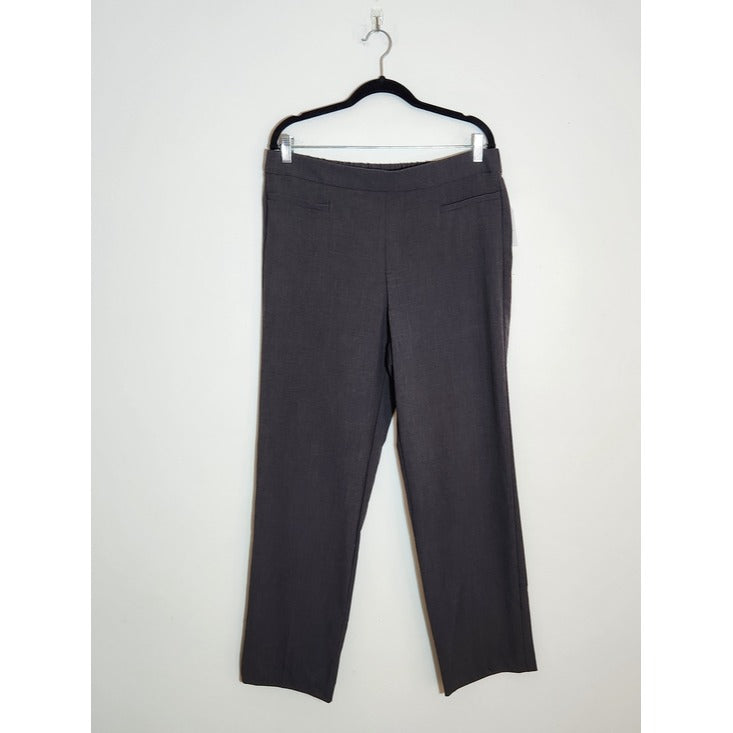 Time and Tru Womens Gray Straight Leg Trousers Size Large 12-14 NWT