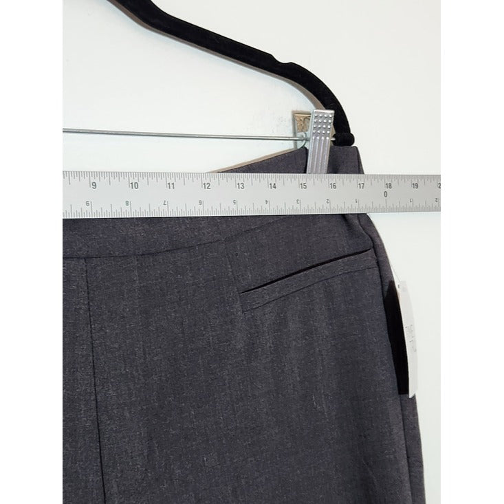 Time and Tru Womens Gray Straight Leg Trousers Size Large 12-14 NWT