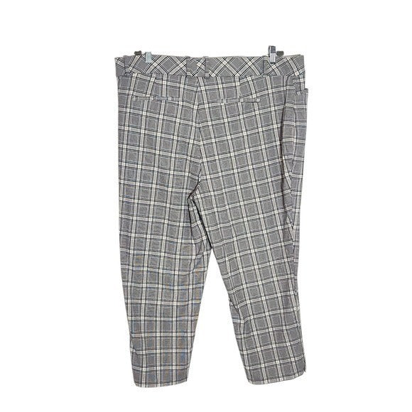 Ava & Viv Gray Plaid Cropped Pants Size 20 Plus Size Plaid Pants