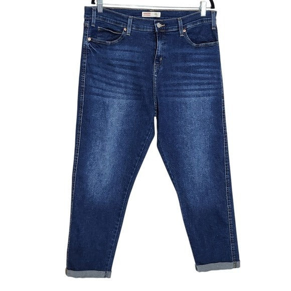 Levi's Women's Cropped Jeans Size 14 Heritage Boyfriend Jeans