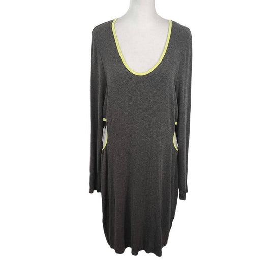 KAIA Collective Gray Ribbed Knit Bodycon Dress with Cutouts Size XXL