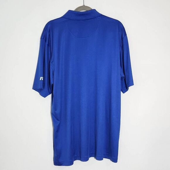 Russell University of Memphis Tigers Blue Polo Shirt Size XL Memphis Polo Shirt
