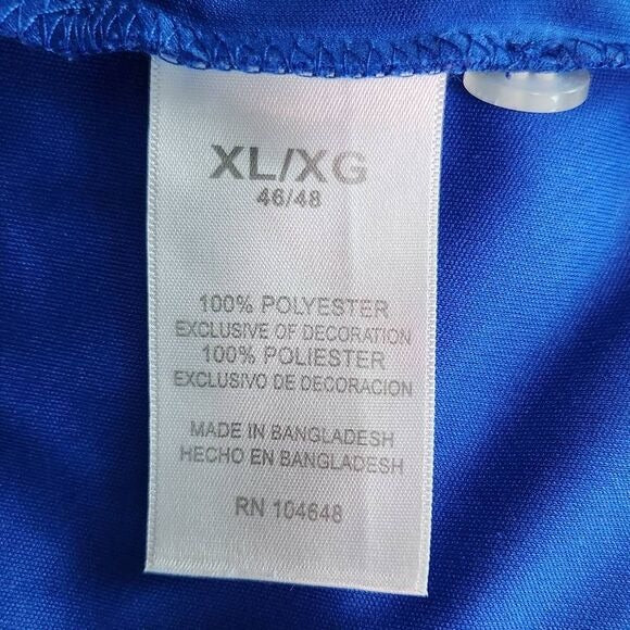 Russell University of Memphis Tigers Blue Polo Shirt Size XL Memphis Polo Shirt