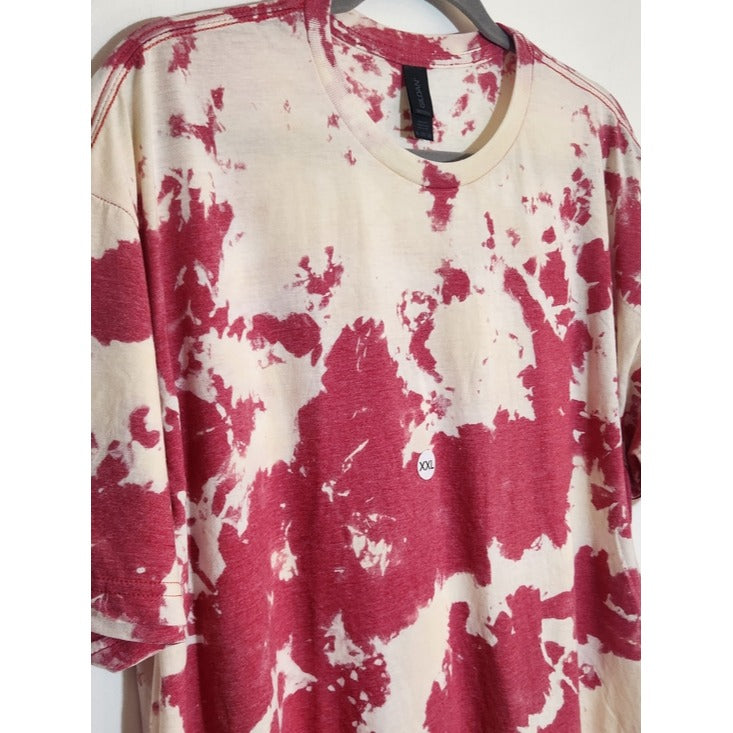 Gildan Mens Red and Cream Short Sleeve Tee Size 2XL NWOT