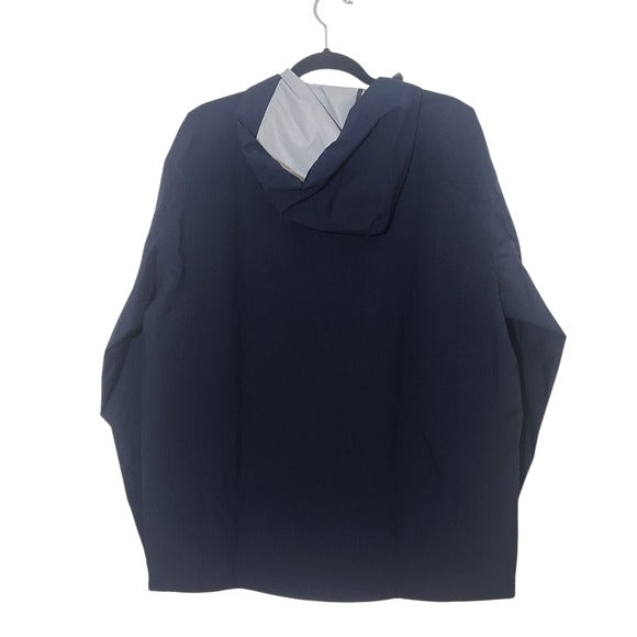 Free Country Navy Rain Jacket Size Medium Navy Men's Jacket with Hoodie New