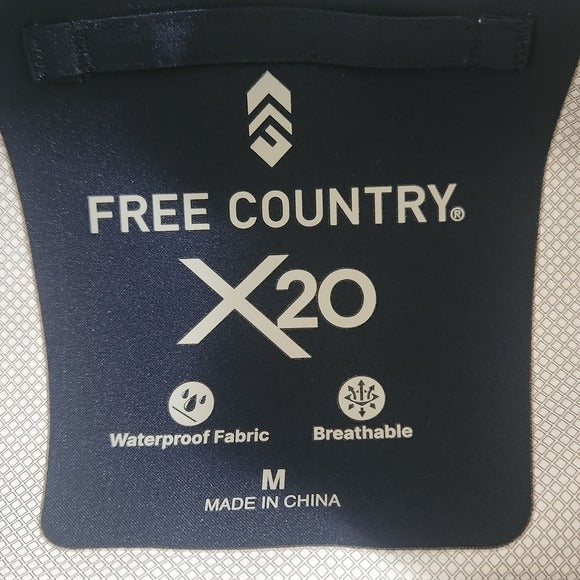 Free Country Navy Rain Jacket Size Medium Navy Men's Jacket with Hoodie New